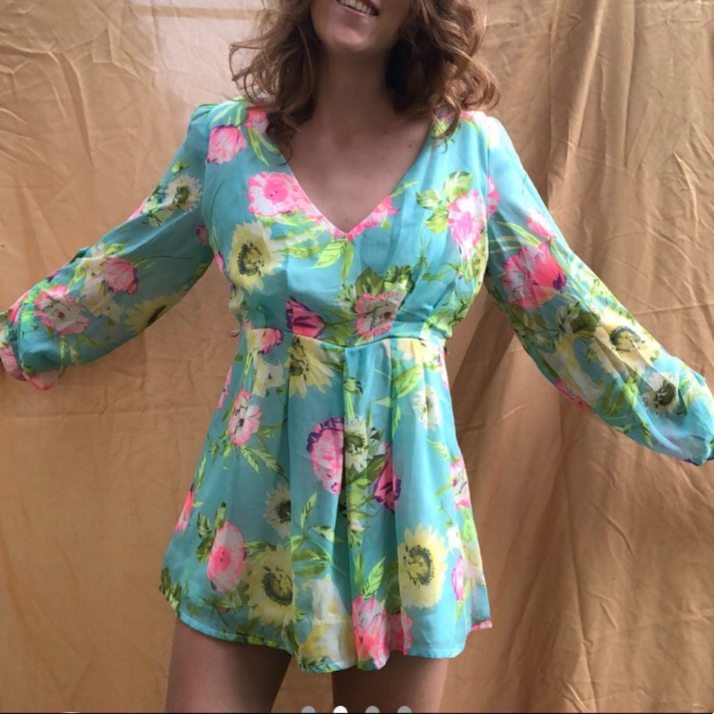 Floral Print Romper
